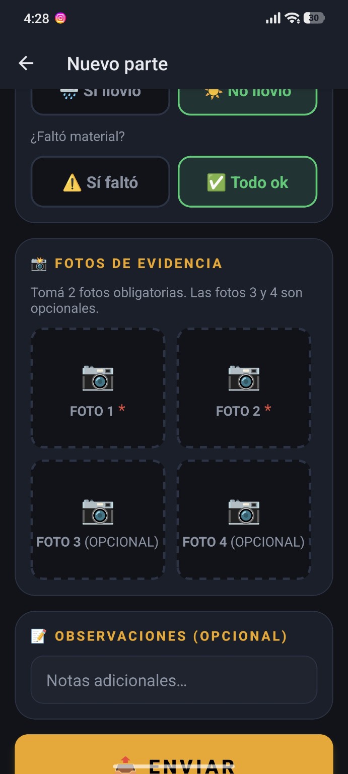 App Campo CONTROLIA en un celular